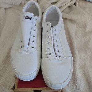 Vans Classic White Lace-Up Sneakers